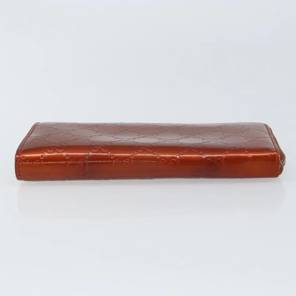 Gucci GG Canvas Shiny Guccissima Wallet Orange